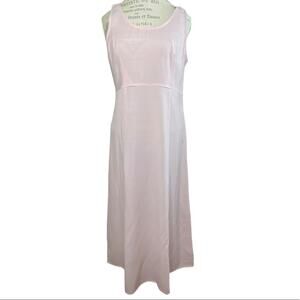 Vintage 1990s Fitting Image Light Pink Checkered Maxi Dress Women's Size 14